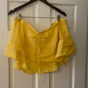 Yellow skirt cover up for swimsuit